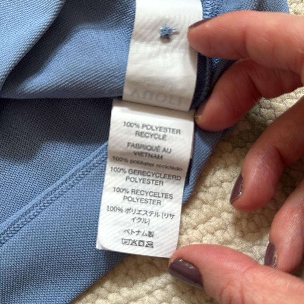 Vuori Blue Sleeveless Polo Tank - Picture 4 of 8